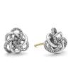 Cheap LAGOS Small Silver Love Knot Stud Earrings