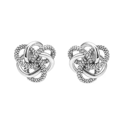 Cheap LAGOS Small Silver Love Knot Stud Earrings