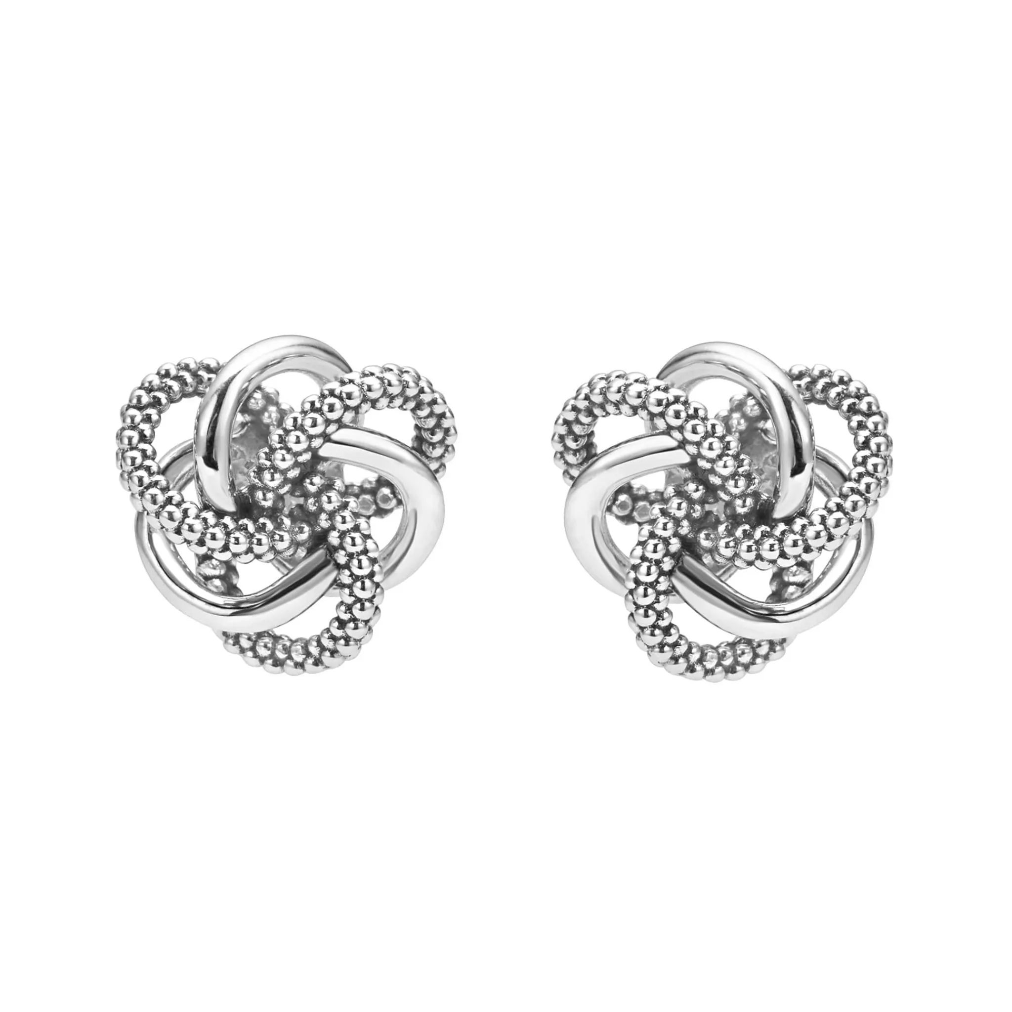 Discount LAGOS Small Silver Love Knot Stud Earrings