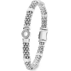 Sale LAGOS Small Single Station Diamond Circle Caviar Bracelet | 6Mm