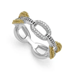 New LAGOS Small Two-Tone Eternity Diamond Ring