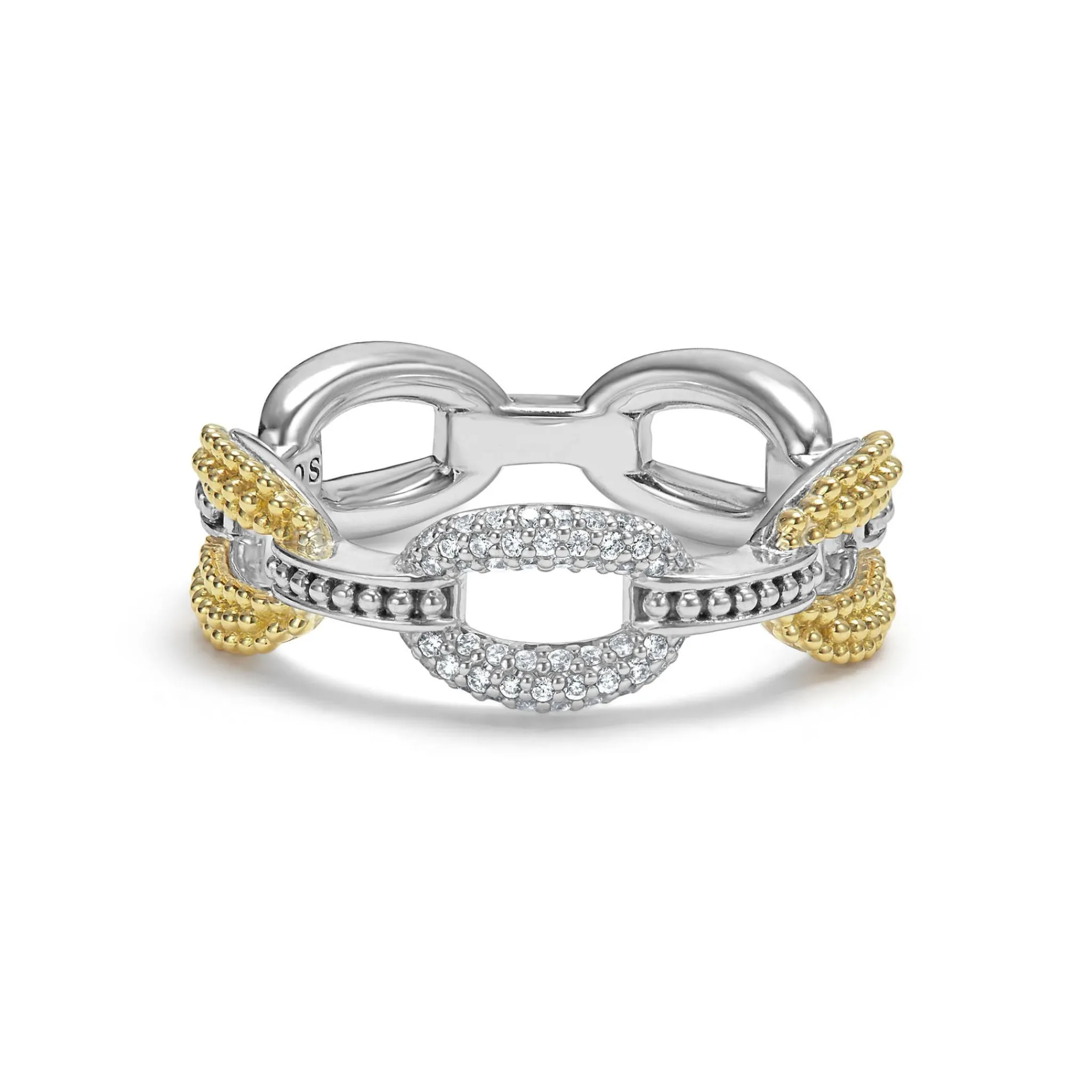 New LAGOS Small Two-Tone Eternity Diamond Ring