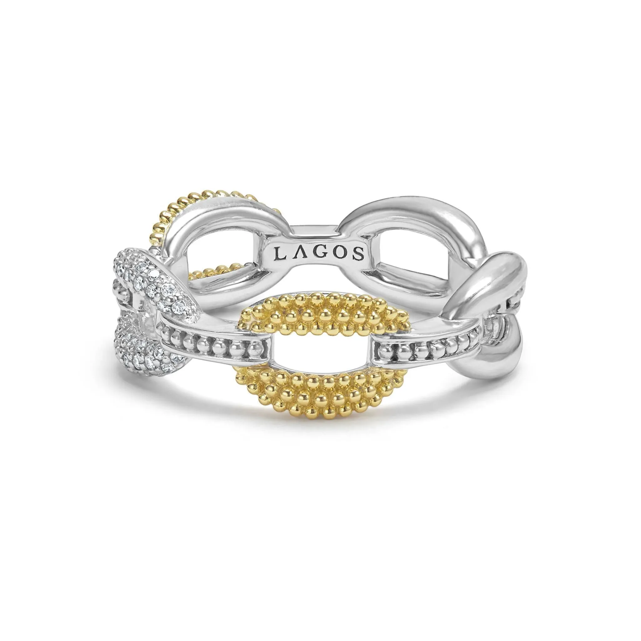 New LAGOS Small Two-Tone Eternity Diamond Ring