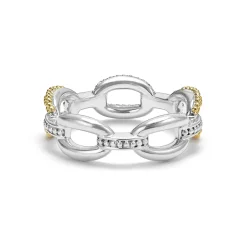 New LAGOS Small Two-Tone Eternity Diamond Ring