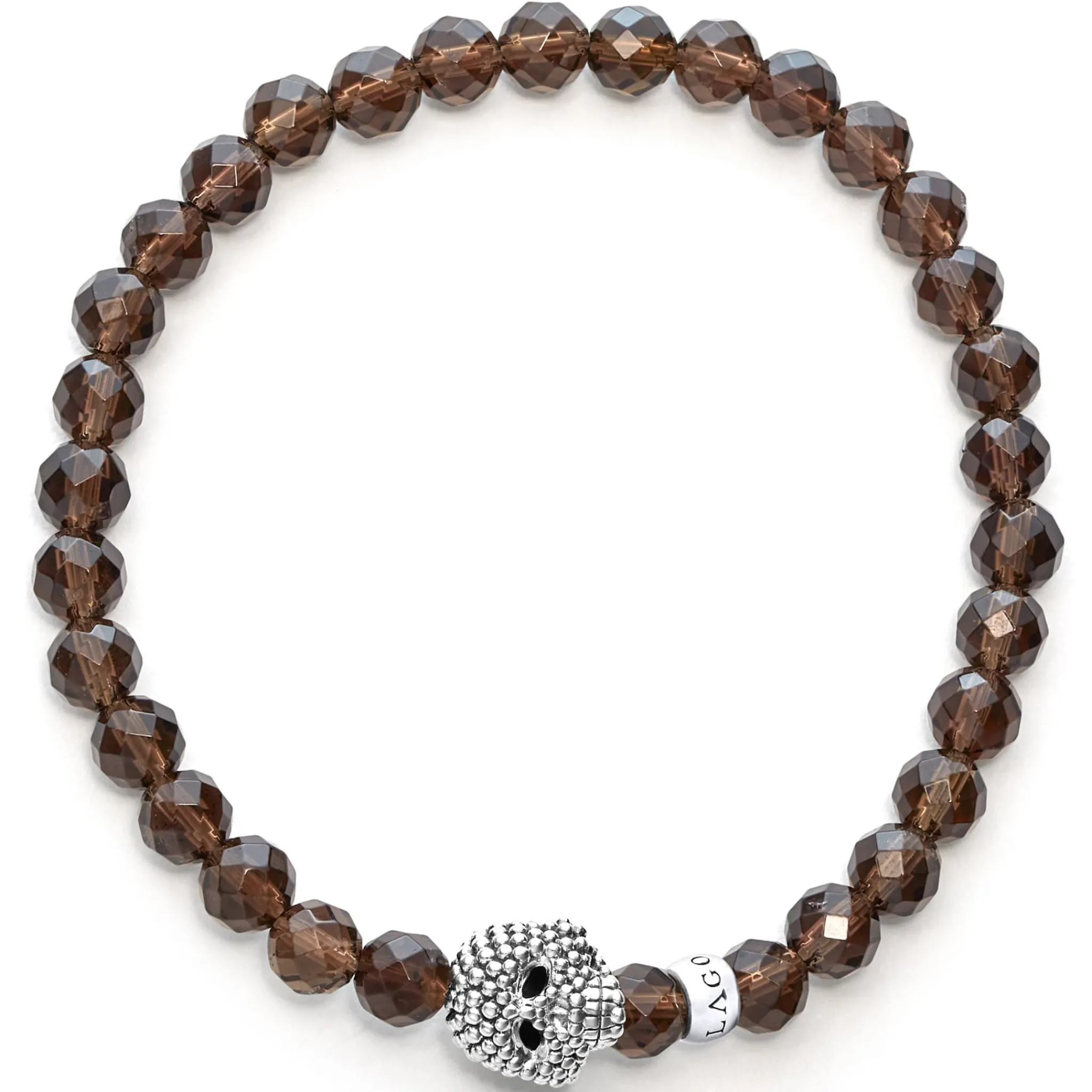 Fashion LAGOS Smokey Quartz Skull Bracelet