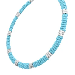 Shop LAGOS Smooth Silver Station Ceramic Beaded Necklace