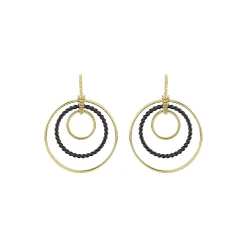 Shop LAGOS Statement 18K Gold And Ceramic Circle Drop Earrings