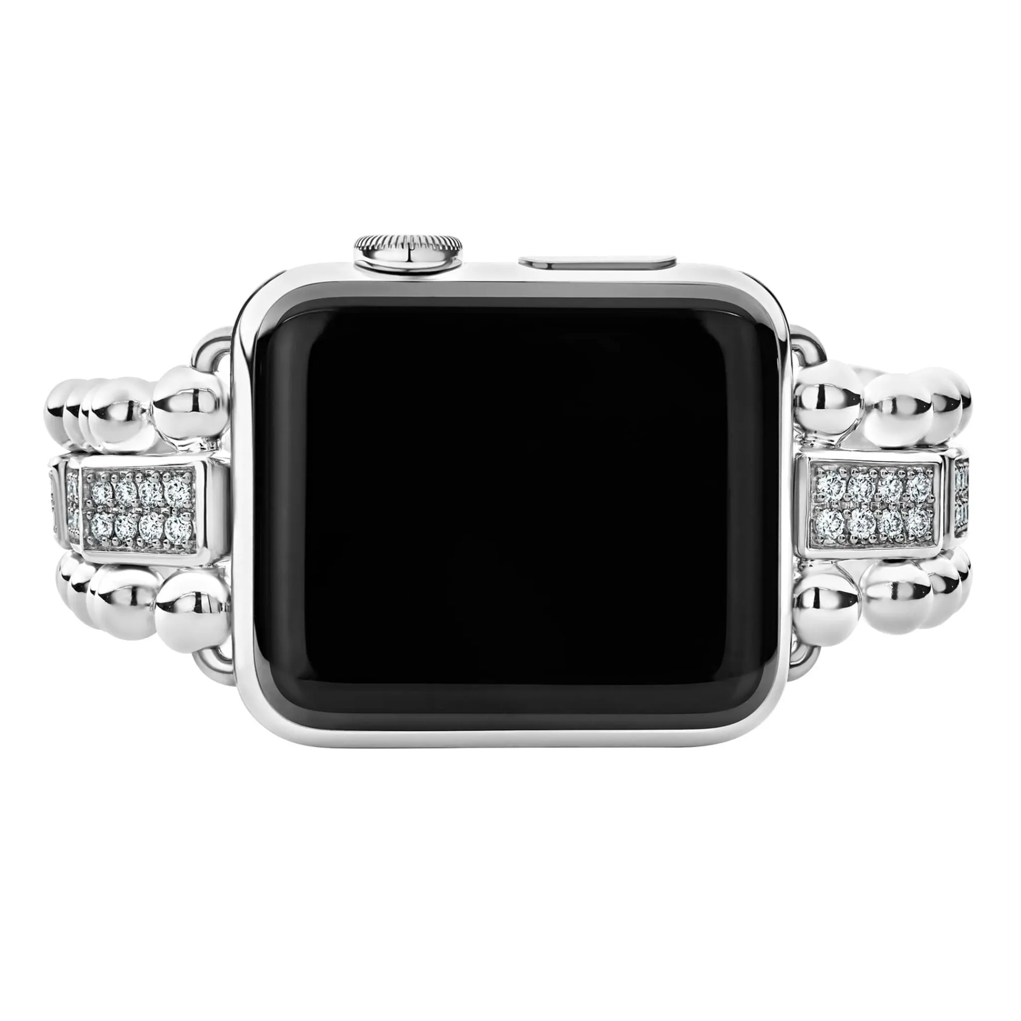 Store LAGOS Sterling Silver Half Diamond Watch Bracelet-38-45Mm