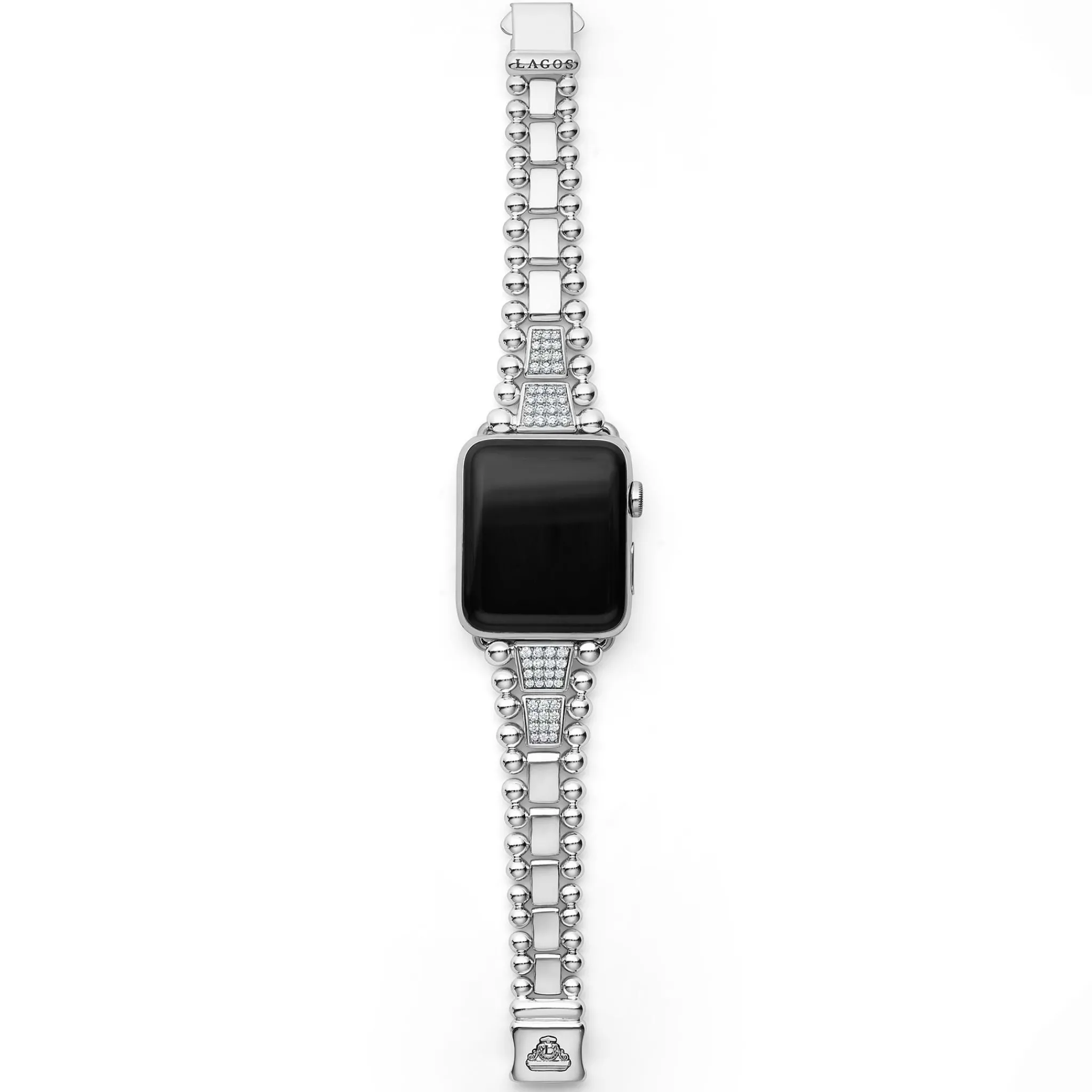 Discount LAGOS Sterling Silver Half Diamond Watch Bracelet-42-49Mm