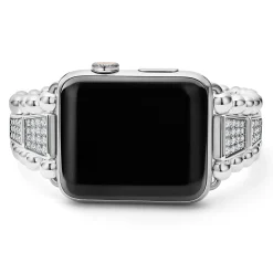 Best Sale LAGOS Sterling Silver Half Diamond Watch Bracelet-42-49Mm