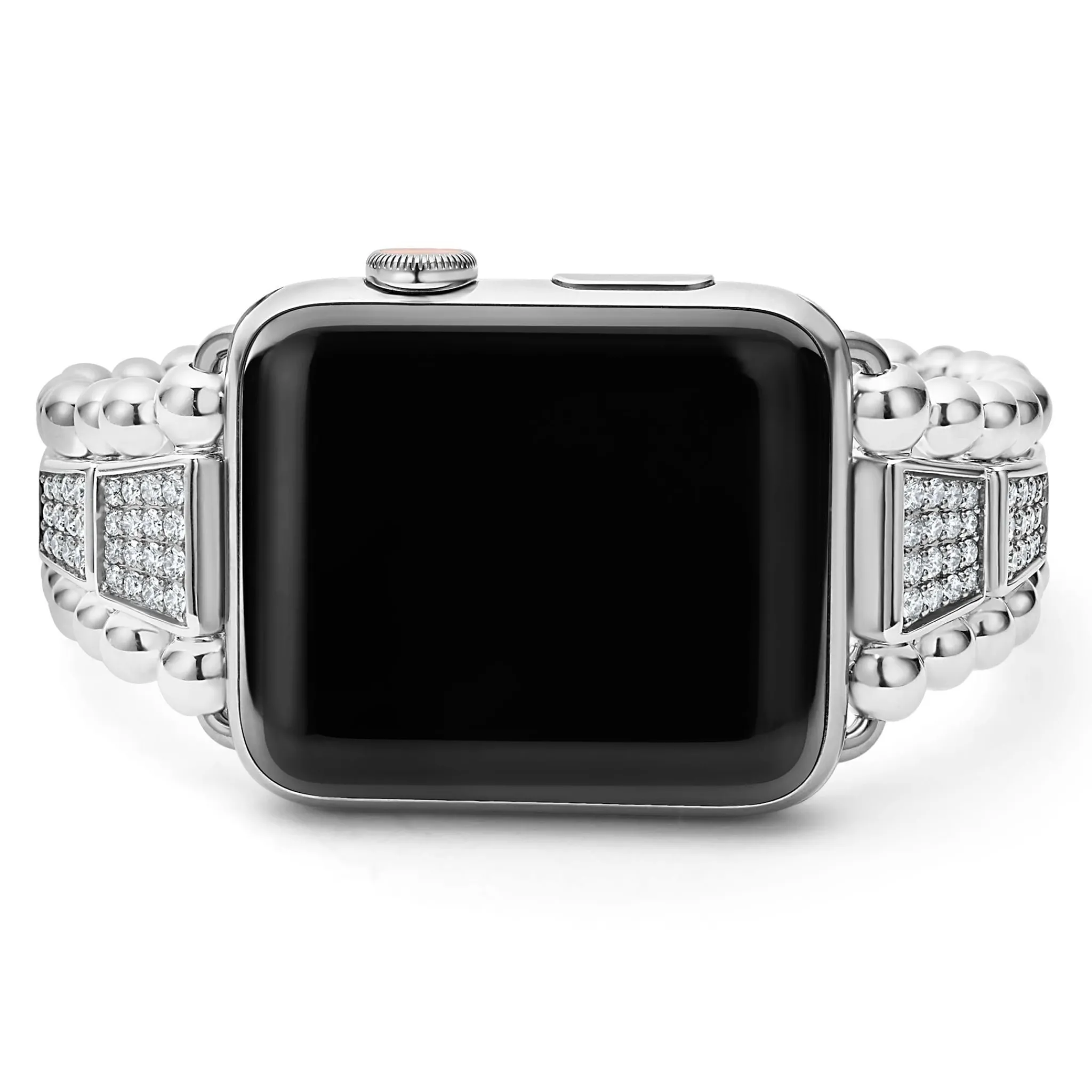Best Sale LAGOS Sterling Silver Half Diamond Watch Bracelet-42-49Mm