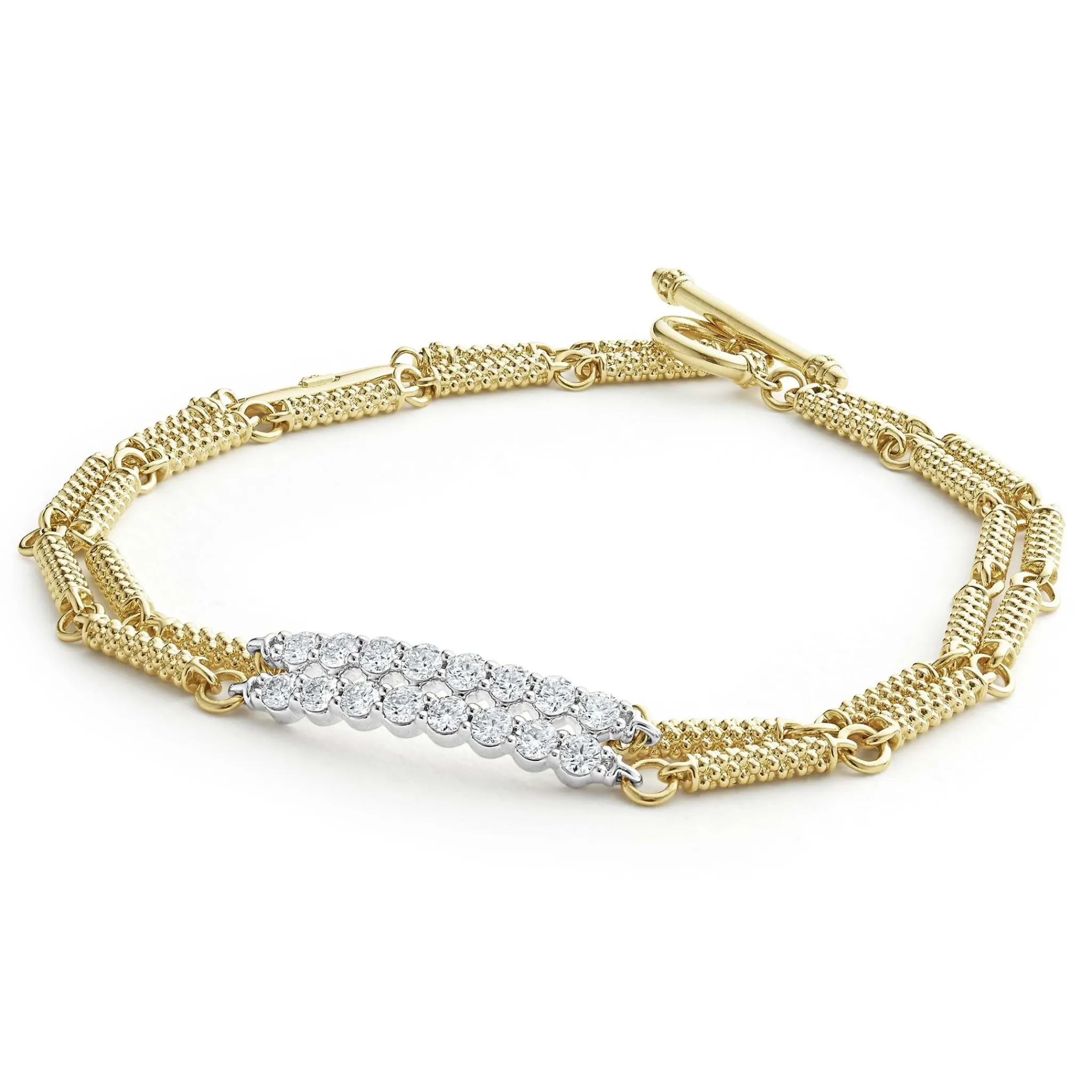 New LAGOS Superfine Double Link Diamond Bracelet
