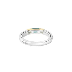 New LAGOS Swiss Blue Topaz And Diamond Stacking Ring