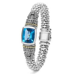 Cheap LAGOS Swiss Blue Topaz Caviar Bracelet | 9Mm
