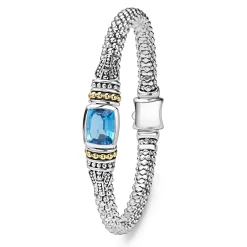 Hot LAGOS Swiss Blue Topaz Caviar Bracelet | 6Mm
