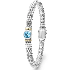 Outlet LAGOS Swiss Blue Topaz Caviar Bracelet | 6Mm