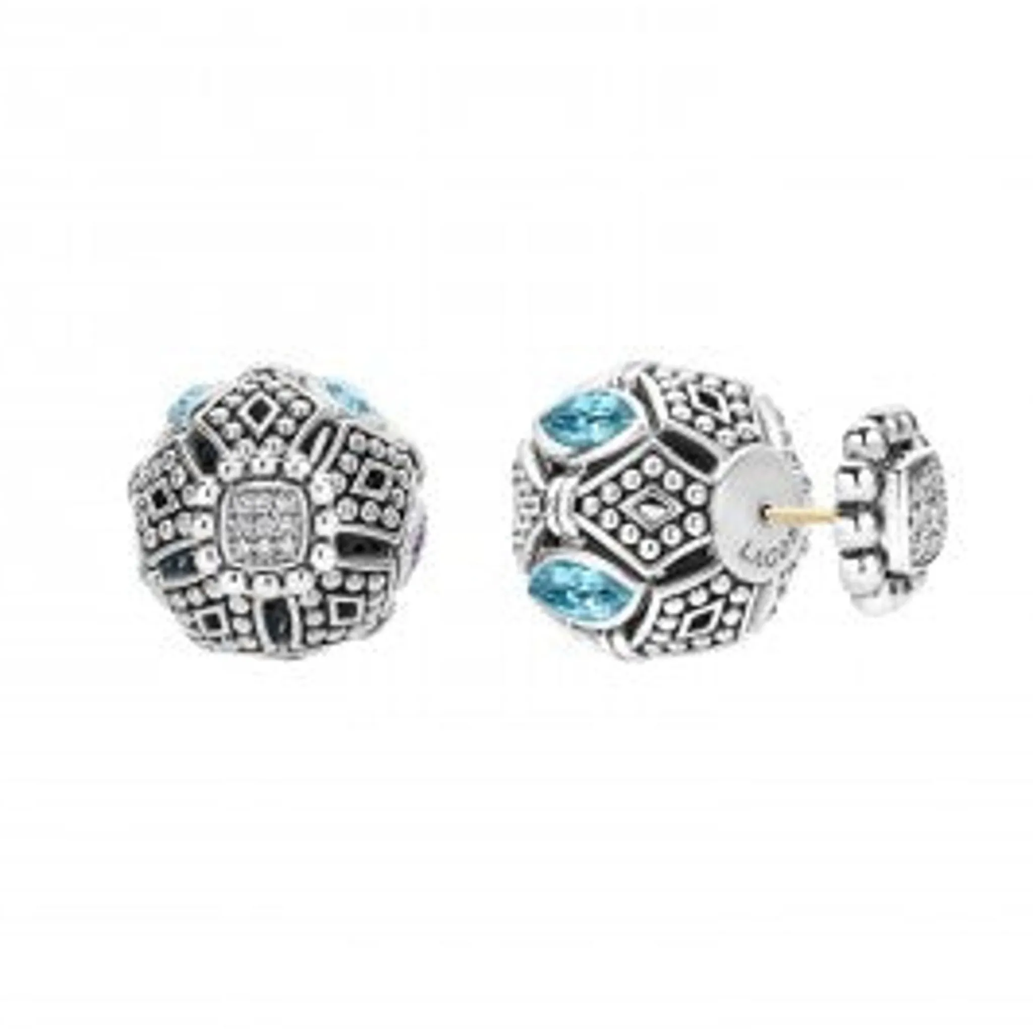 New LAGOS Swiss Blue Topaz Earring Backs