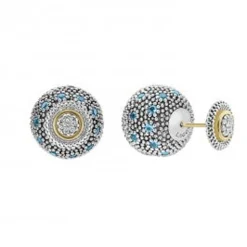 Fashion LAGOS Swiss Blue Topaz Earring Backs