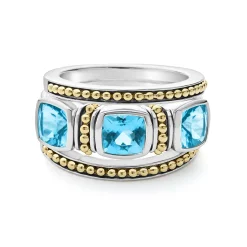 Cheap LAGOS Swiss Blue Topaz Stacking Rings