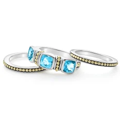 Hot LAGOS Swiss Blue Topaz Stacking Rings
