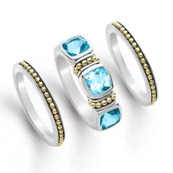 Hot LAGOS Swiss Blue Topaz Stacking Rings