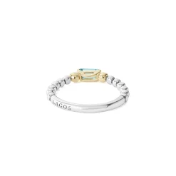Online LAGOS Swiss Blue Topaz Stacking Ring With Diamonds