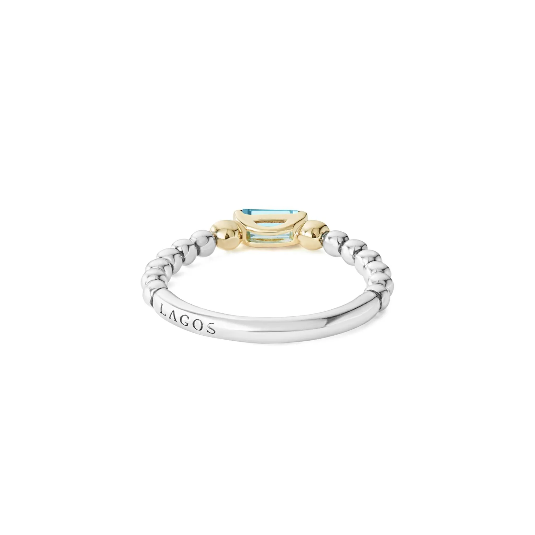 Online LAGOS Swiss Blue Topaz Stacking Ring With Diamonds