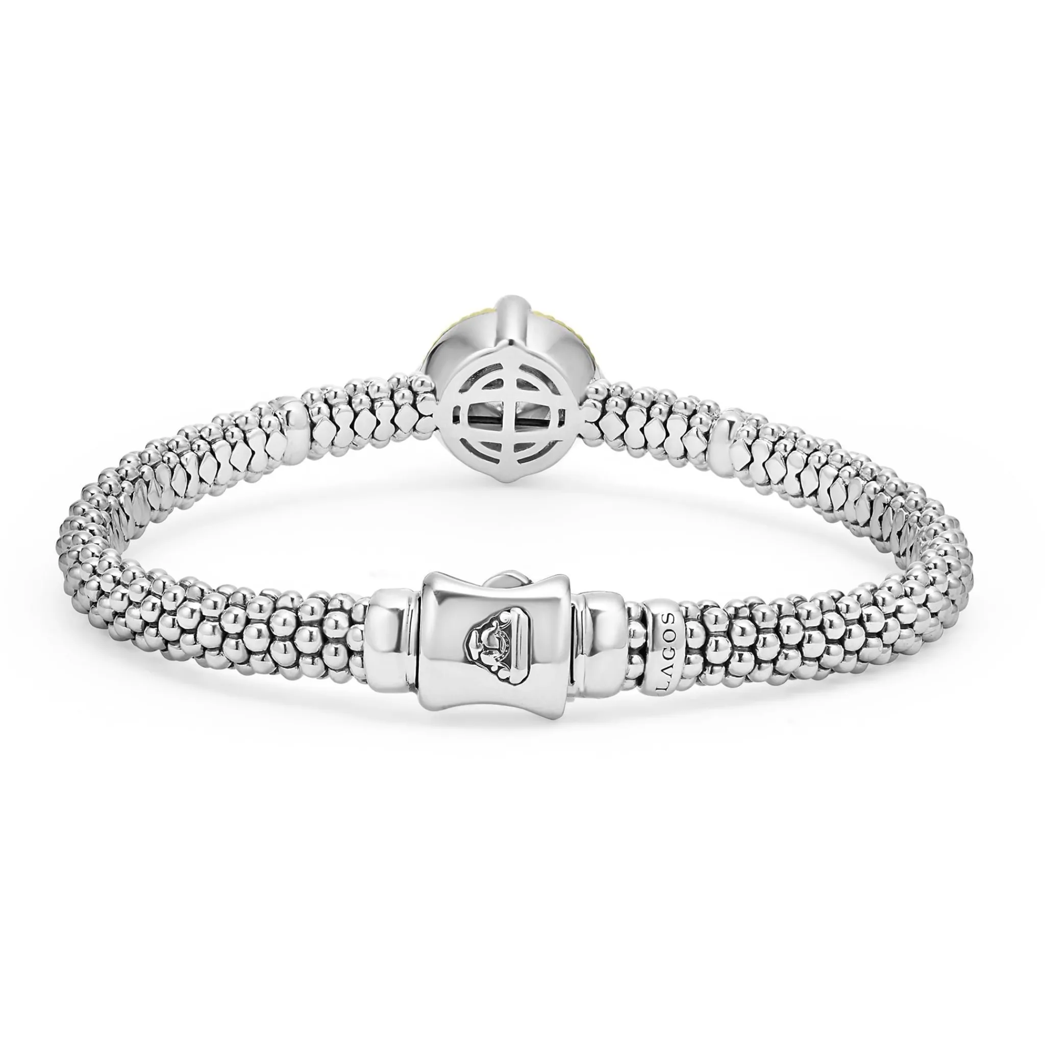 Shop LAGOS Tahitian Black Pearl Diamond Caviar Bracelet | 6Mm