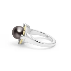 Best Sale LAGOS Tahitian Black Pearl Diamond Ring