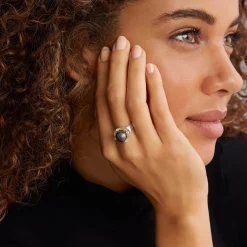 Best Sale LAGOS Tahitian Black Pearl Diamond Ring