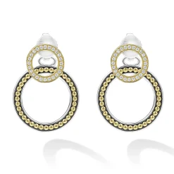 Online LAGOS The Drop Double Circle Diamond Drop Earrings