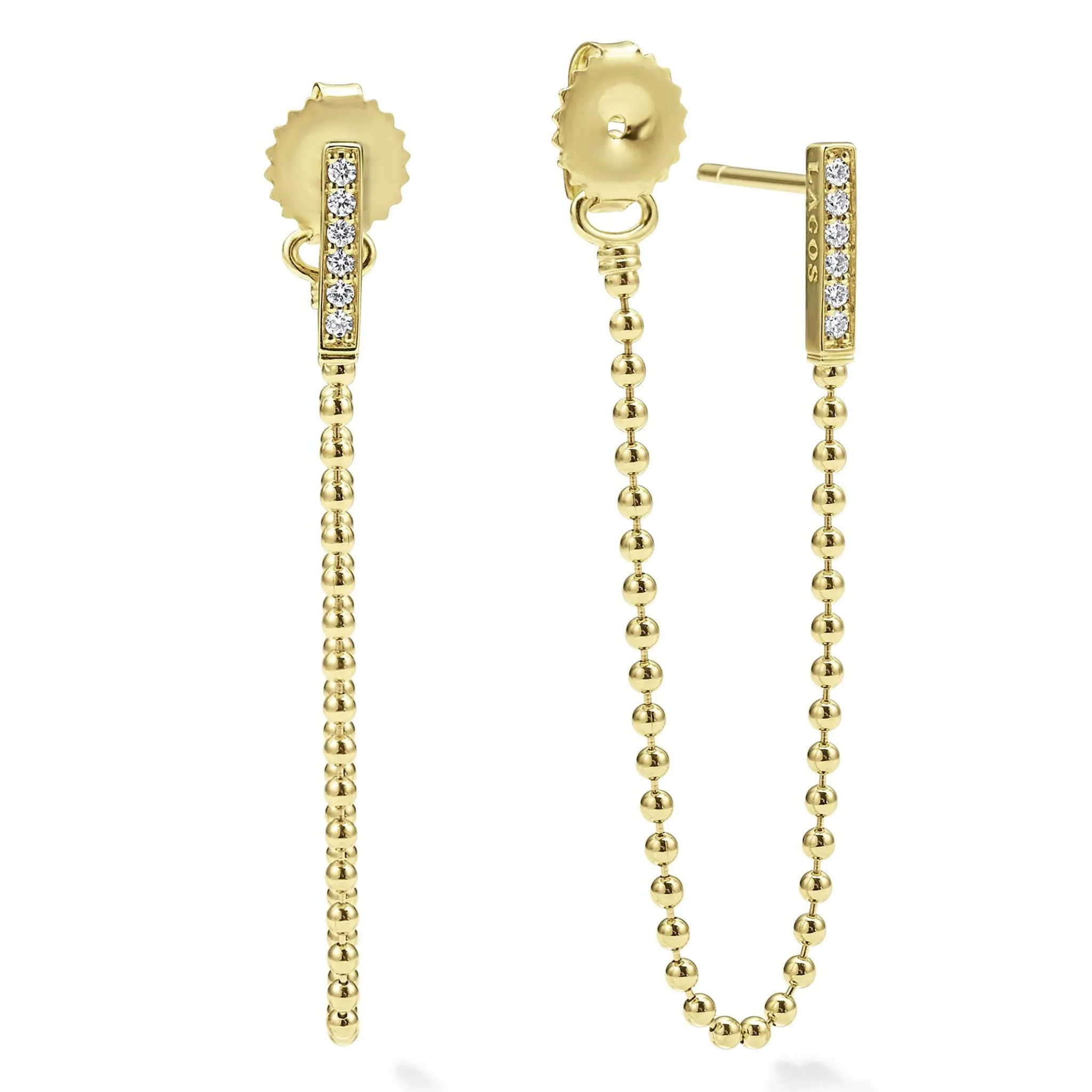 Sale LAGOS The Drop 18K Gold And Diamond Drop Earrings