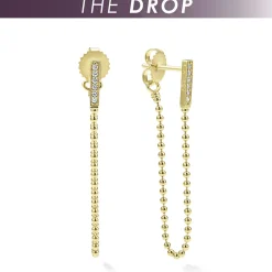 Store LAGOS The Drop 18K Gold And Diamond Drop Earrings