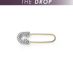 New LAGOS The Drop Two-Tone Safety Pin Earring