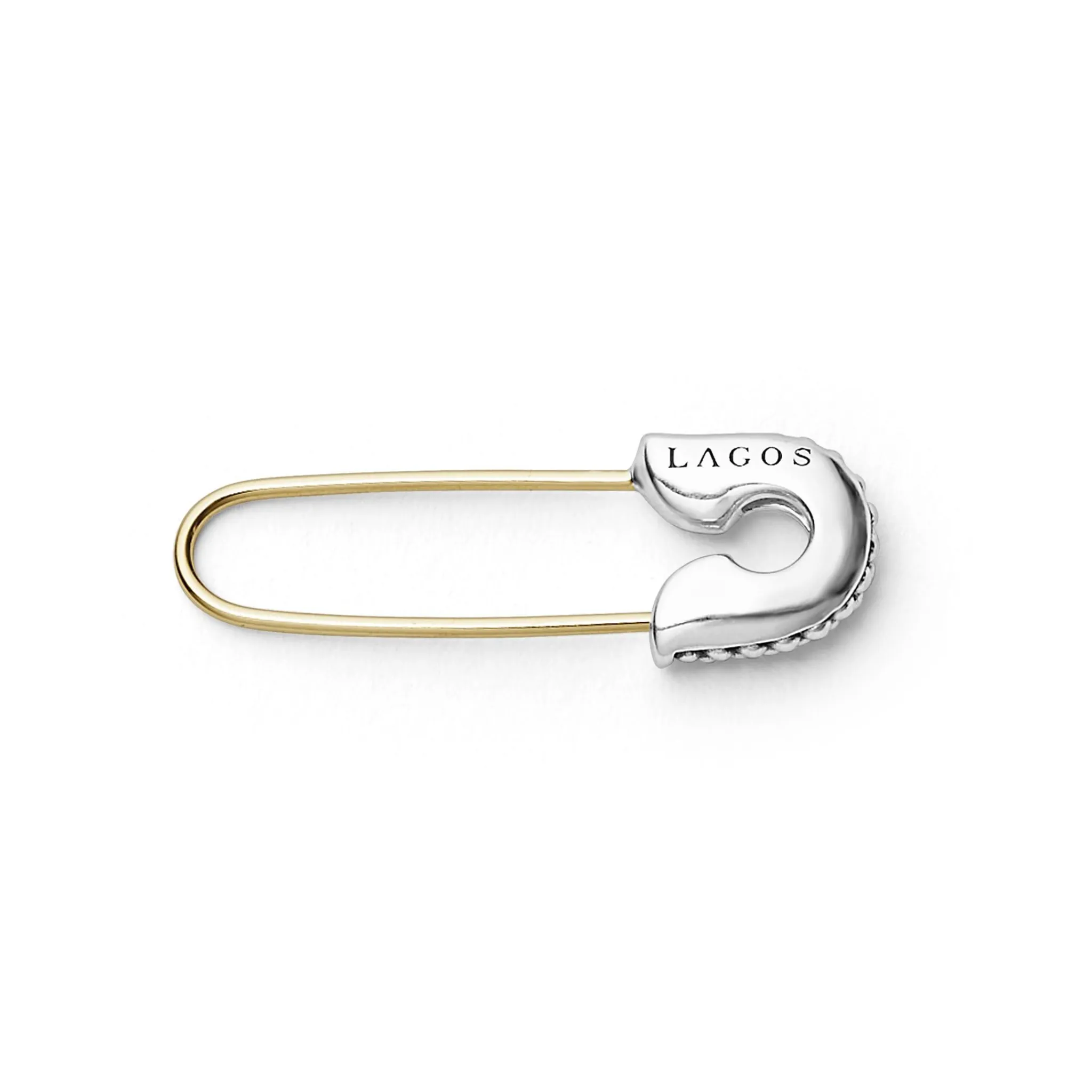 New LAGOS The Drop Two-Tone Safety Pin Earring