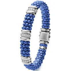 Cheap LAGOS Three Station Ceramic Diamond Bracelet | 9Mm