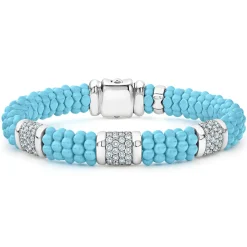 Discount LAGOS Three Station Ceramic Diamond Bracelet | 9Mm
