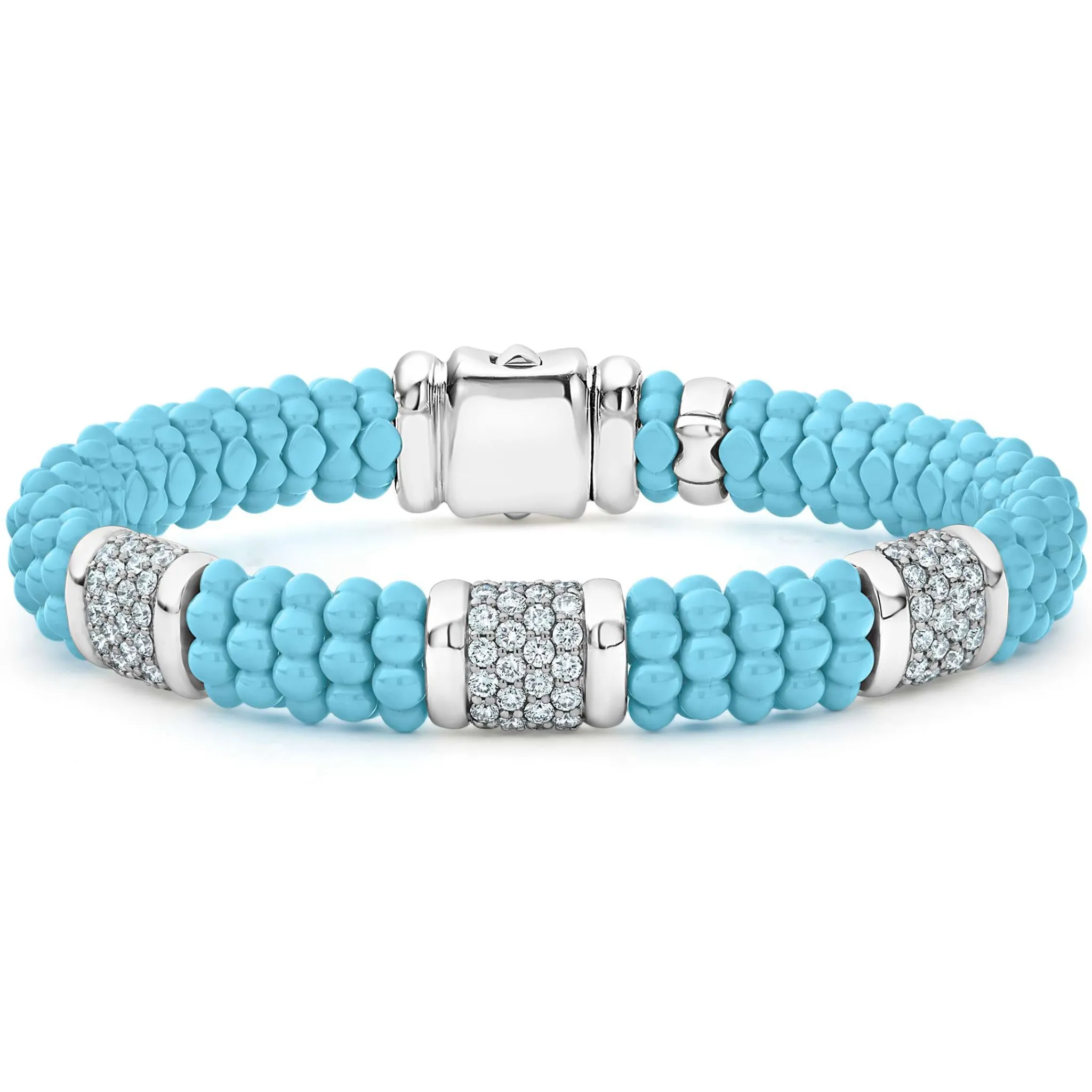 Discount LAGOS Three Station Ceramic Diamond Bracelet | 9Mm