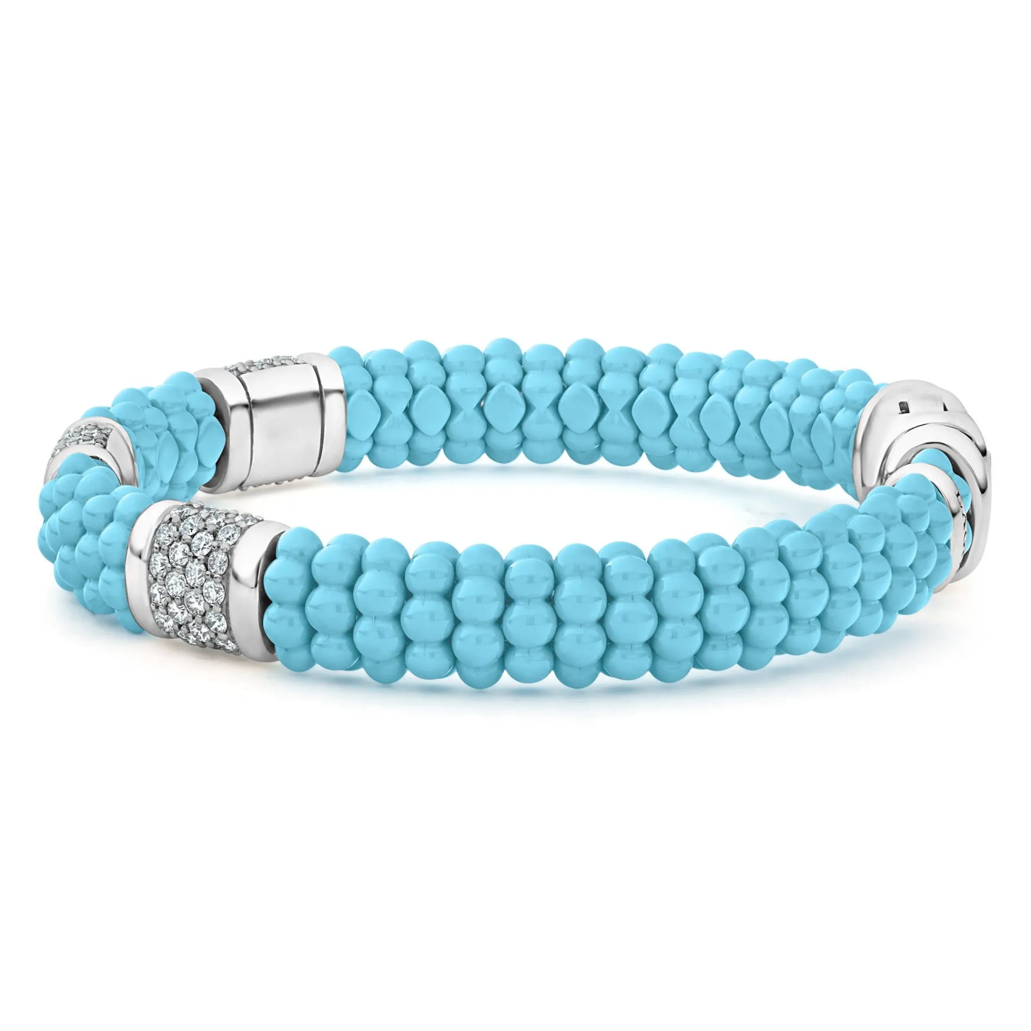 Discount LAGOS Three Station Ceramic Diamond Bracelet | 9Mm