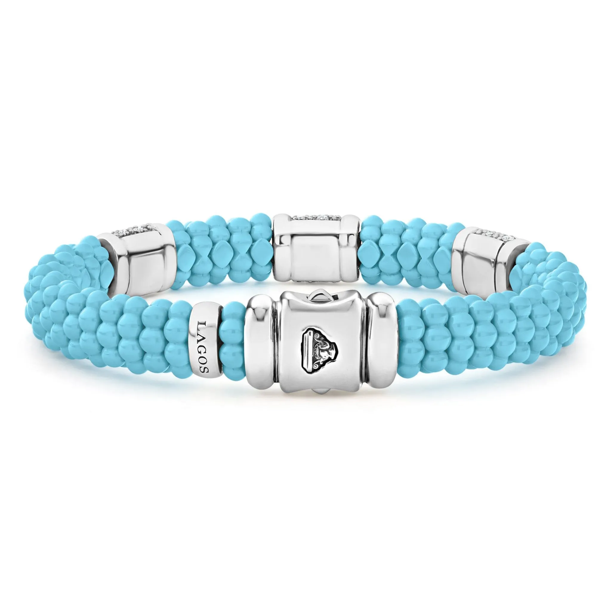 Discount LAGOS Three Station Ceramic Diamond Bracelet | 9Mm