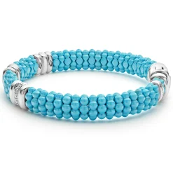 Fashion LAGOS Three Station Ceramic Diamond Bracelet | 9Mm