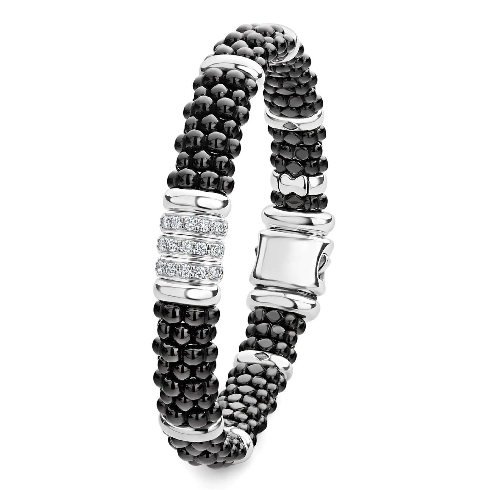Cheap LAGOS Three Station Ceramic Diamond Bracelet | 9Mm