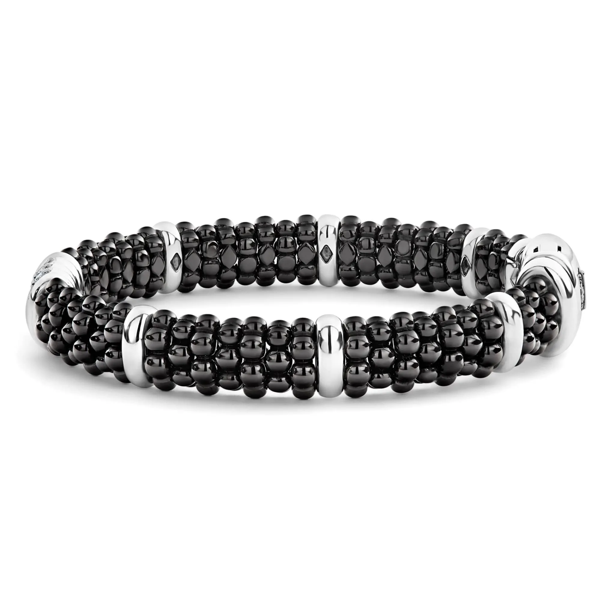 Cheap LAGOS Three Station Ceramic Diamond Bracelet | 9Mm