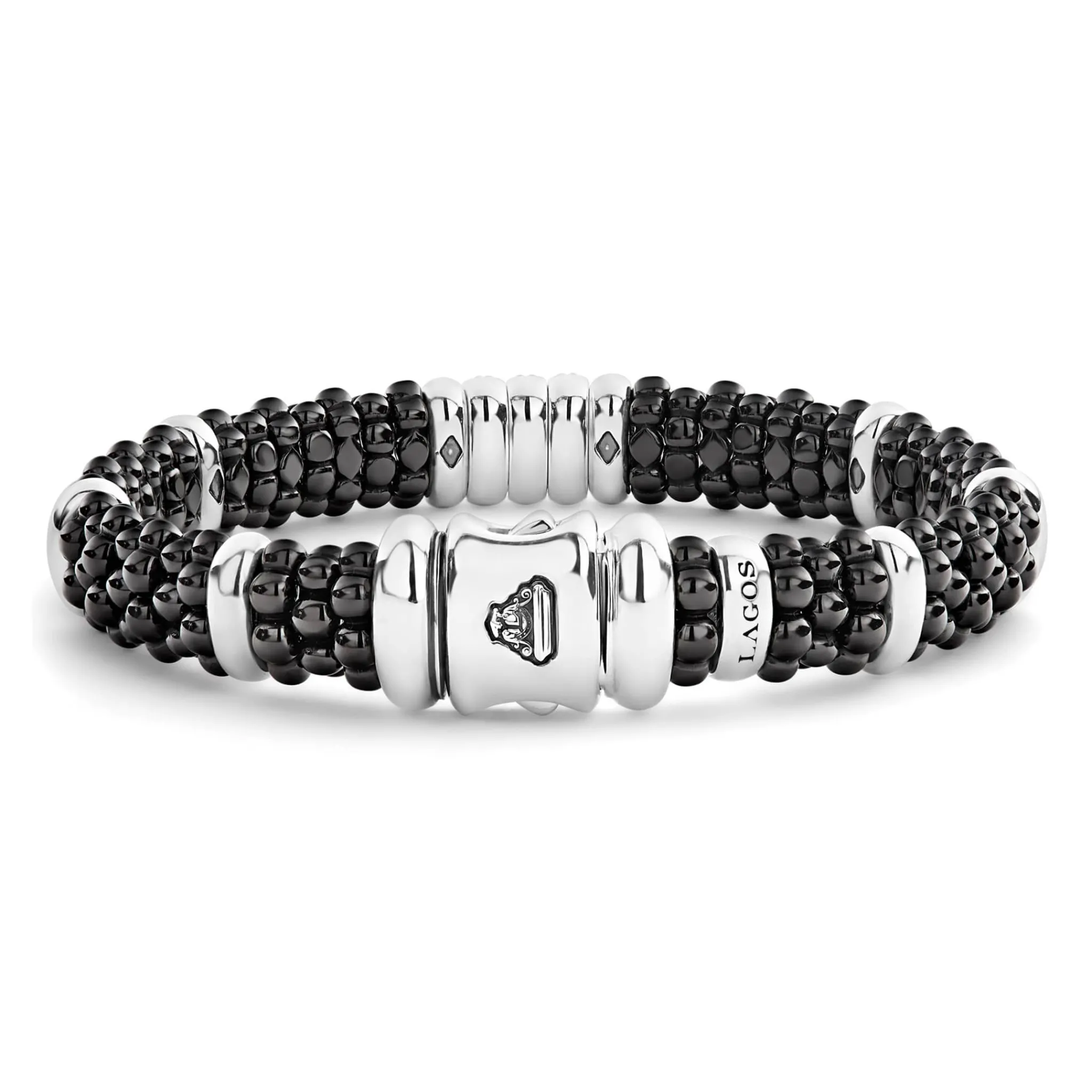 Cheap LAGOS Three Station Ceramic Diamond Bracelet | 9Mm