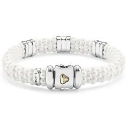 Fashion LAGOS Three Station Ceramic Diamond Bracelet | 9Mm