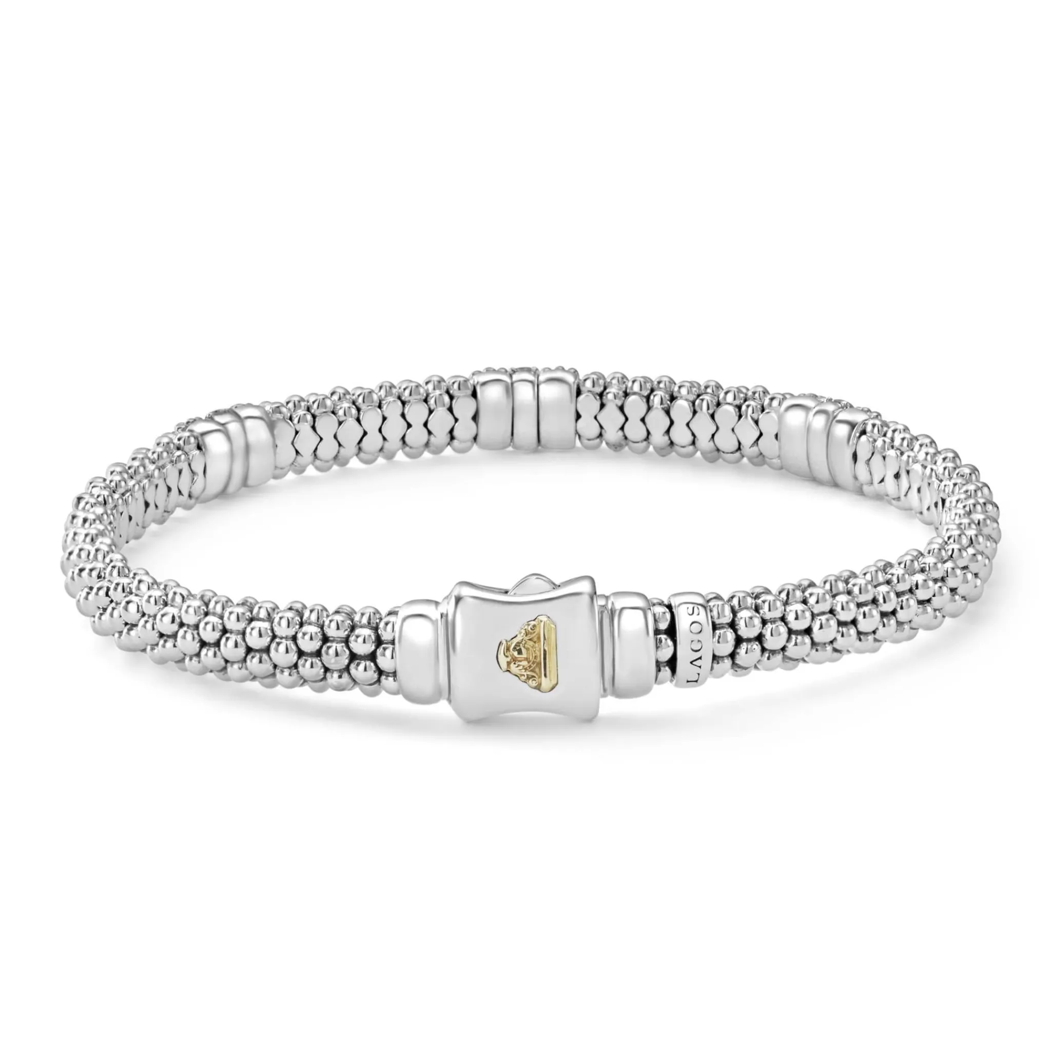 Hot LAGOS Three Station Diamond Caviar Bracelet | 6Mm