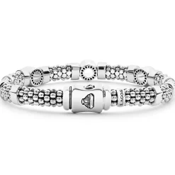 Sale LAGOS Three Station Diamond Circle Caviar Bracelet | 6Mm