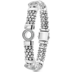 Cheap LAGOS Three Station Diamond Circle Caviar Bracelet | 9Mm