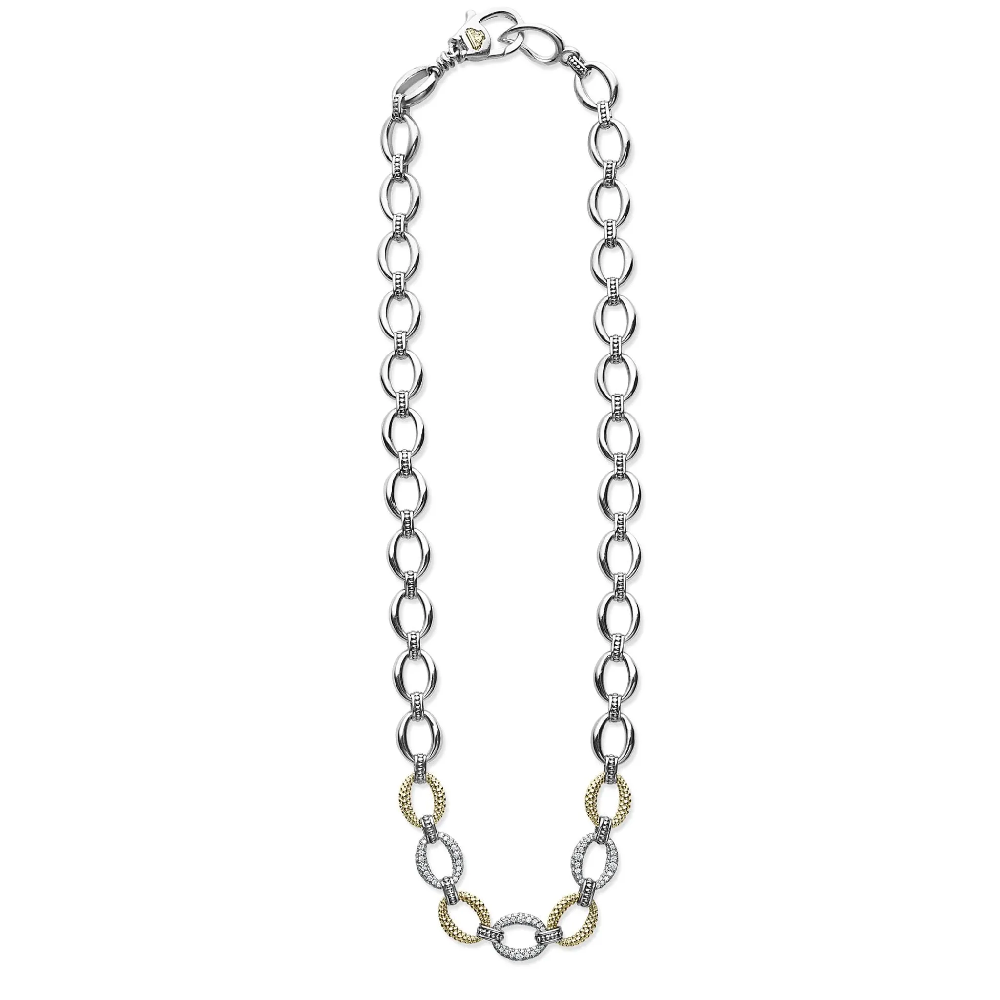 Outlet LAGOS Three Station Diamond Link Necklace