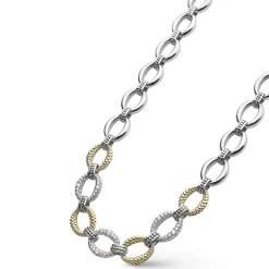 Outlet LAGOS Three Station Diamond Link Necklace